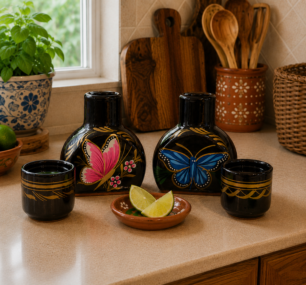 Handmade Mexican Tequila Decanter | Jug and Cup