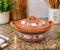 Handmade Mexican Clay Cazuela with Lid | Terracotta Cooking Pot
