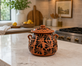 Handmade Talavera Pot | Bean Pot | Mexican Clay Bean Pot with Lid