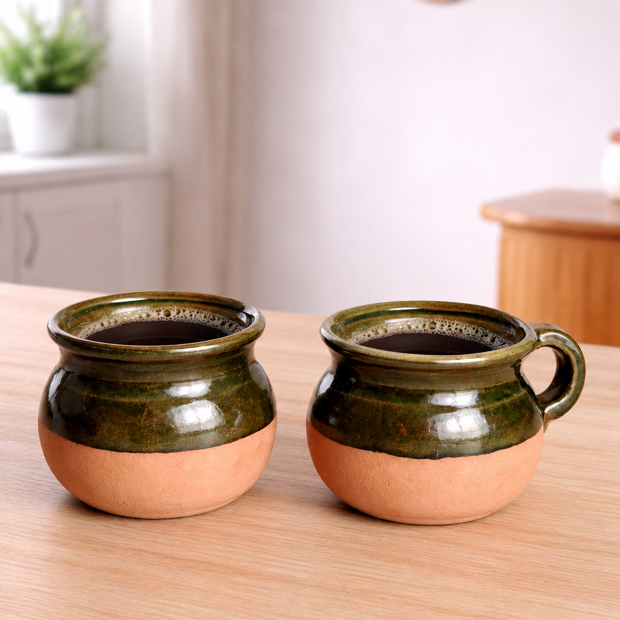 Handmade Mexican Clay Olla Pot Set with Cups | Barro Cookware