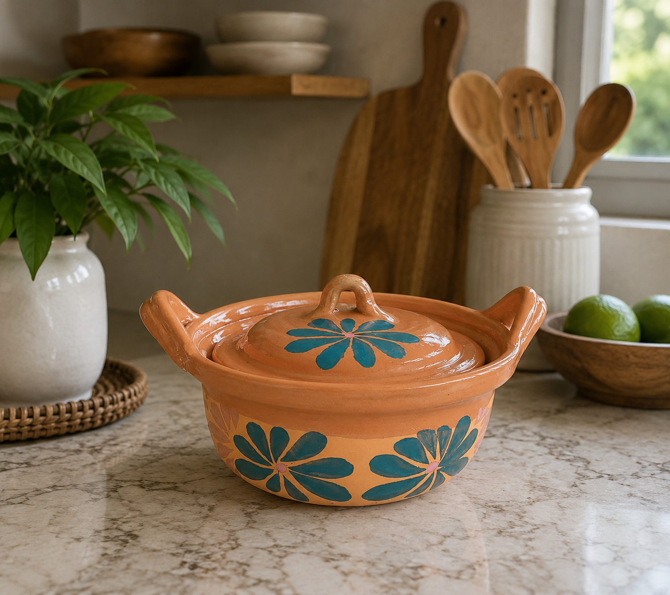 Casserole Dish with Lid | Clay Tortilla Warmer