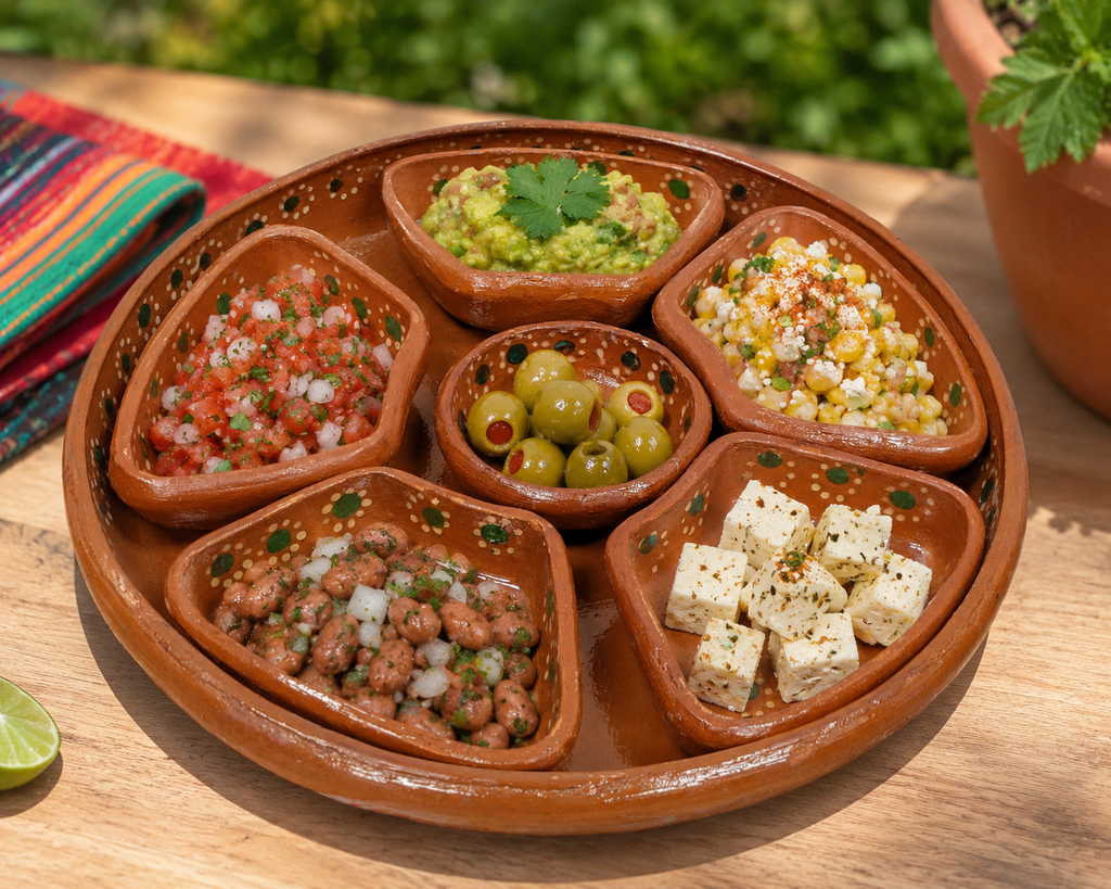 Handmade Mexican Appetizer Tray | 7 pcs Serving Tray