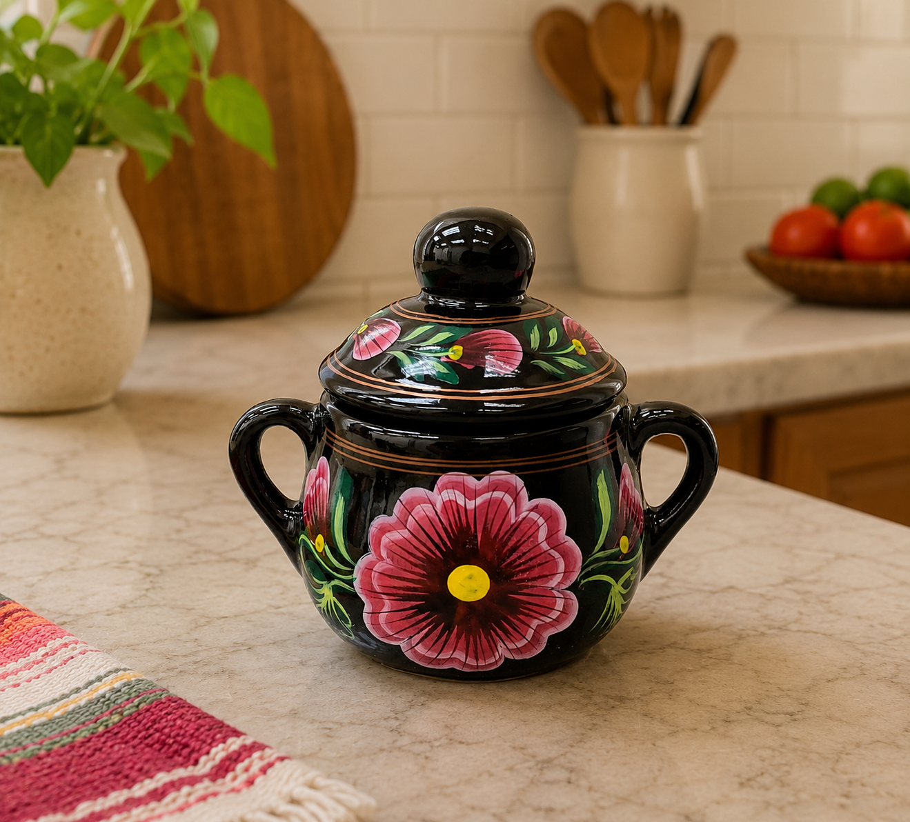 Handmade Sugar Bowl | Coffee Bar Storage Jar