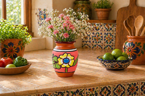 Clay Cup, Vase | Cantaro Floreado