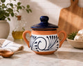 Handmade Sugar Bowl Pottery | Rustic Mexican Ceramic Sugar Bowl