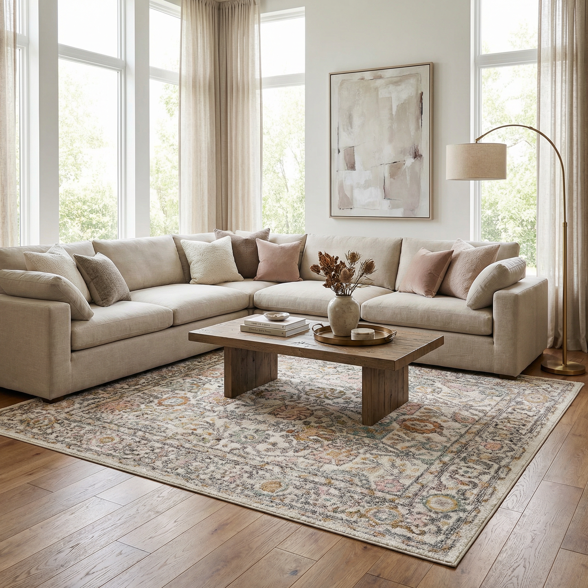Herstmonceux Traditional Area Rug | Machine Woven Rug