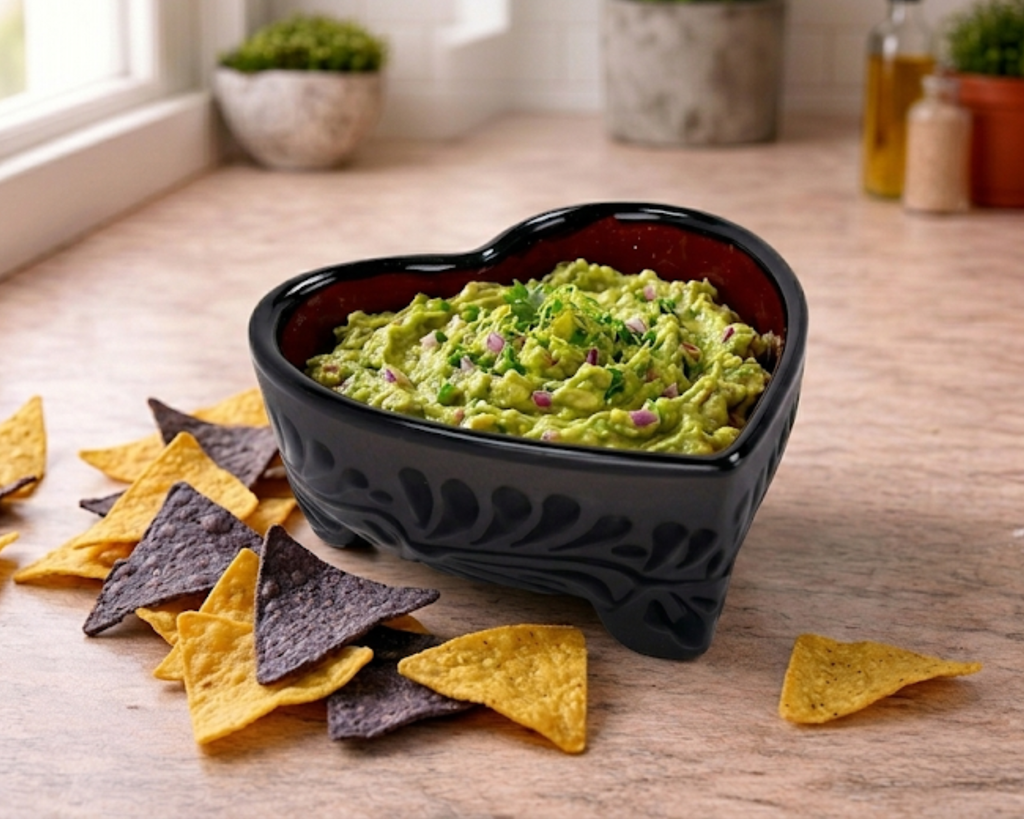 Talavera Black Terracotta Salsa Bowl