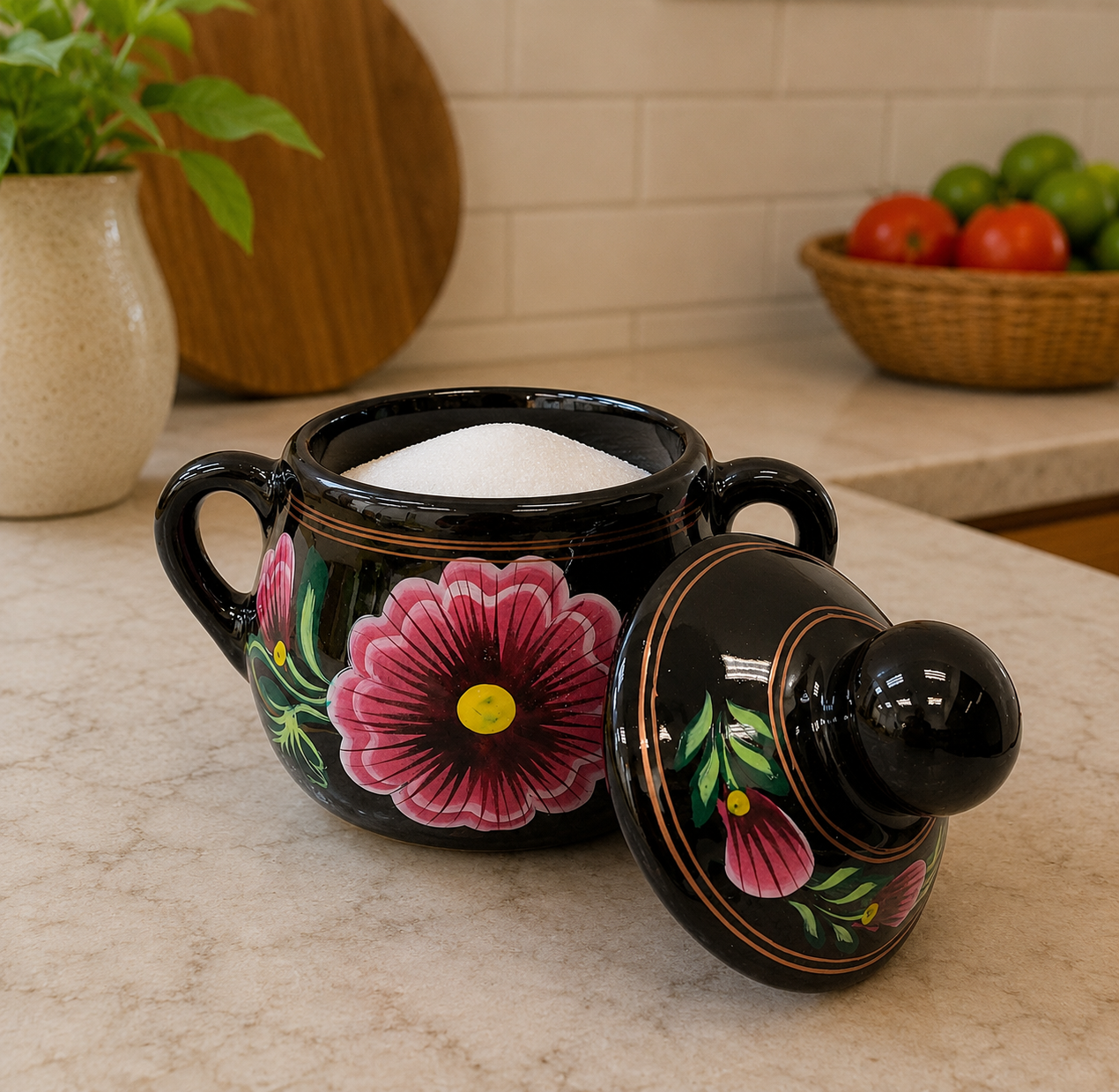 Handmade Sugar Bowl | Coffee Bar Storage Jar