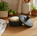 Talavera Black Tortilla Warmer with Lid –Lead Free